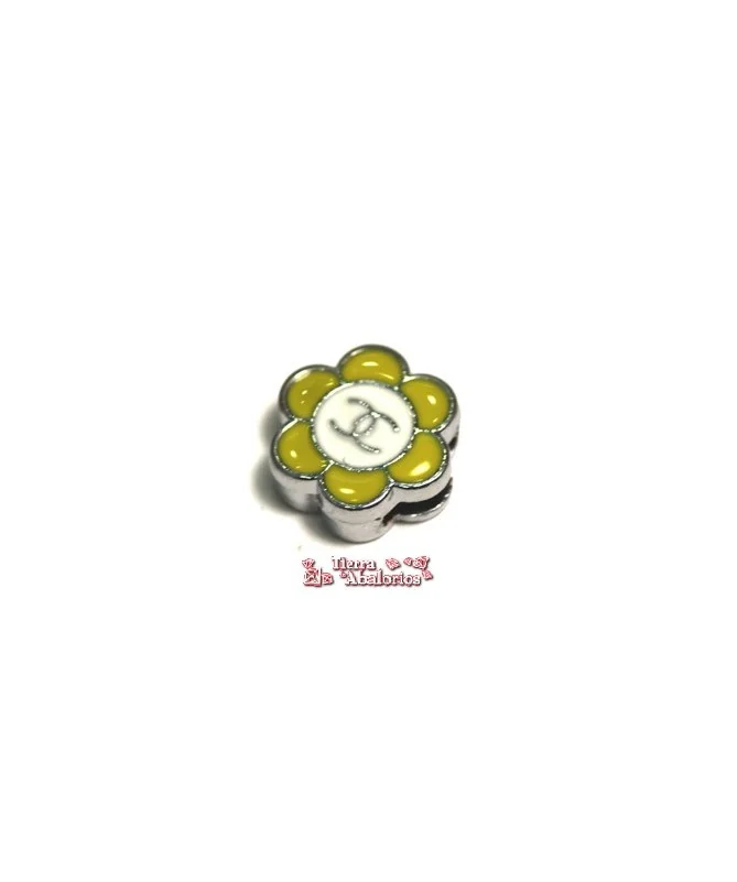 Flor pasador Amarillo 12mm Agujero 8x1.8mm