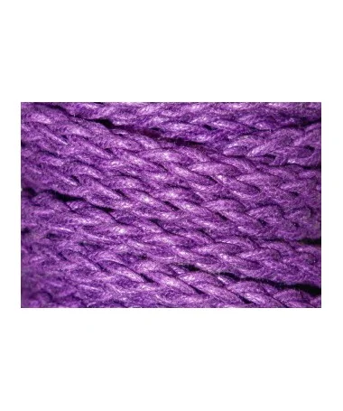 Cordón de Algodon Trenzado 5mm - Morado Cordón de Algodon Trenzado 5mm - Morado
