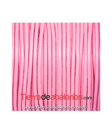 Cordón de Cuero 2,5mm Rosa Chicle