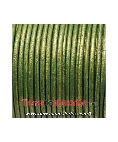 Cordón de Cuero 2mm - Platino