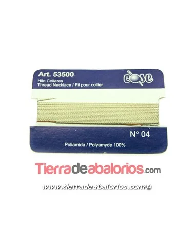 Hilo de Enfilar No. 4 con Aguja Incluida - Beige Hilo de Enfilar No. 4 con Aguja Incluida - Beige