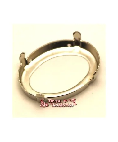 Engaste para Swarovski 4127 30x22mm Plateado. Engaste para Swarovski 4127 30x22mm Plateado.