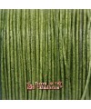 Cordón de Cuero 1,5mm Verde Militar (anilina)
