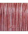 Cordón de Cuero 1,5mm Rojo Metalizado