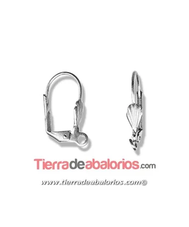 Pendiente Catalan Concha 15x9mm, Plateado
