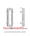 Engaste 24x8mm para Baguette Princess, Plata de ley