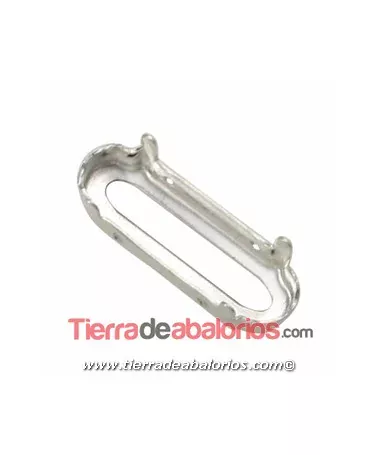 Engaste para Swarovski Long Classical Oval 15x5mm, Plateado Engaste para Swarovski Long Classical Oval 15x5mm, Plateado
