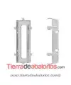 Engaste para Swarovski Baguette Princesa 24x8mm, Plateado