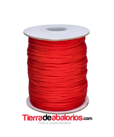 Cordón de Algodón Trenzado Brillante 1mm - Rojo
