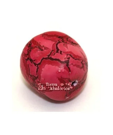 Bola Irregular13x12mm Agujero 0,8mm, Granate Claro