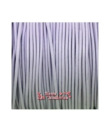 Cordón de Cuero 2mm - Lila Pastel