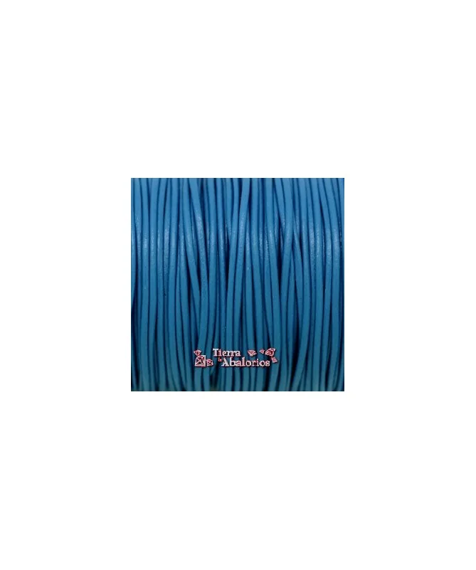 Cordón de Cuero 2mm - Azul Luna
