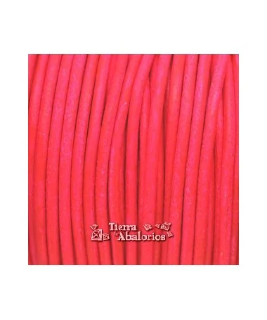 Cordón de Cuero 2,5mm Rosa Fluorescente