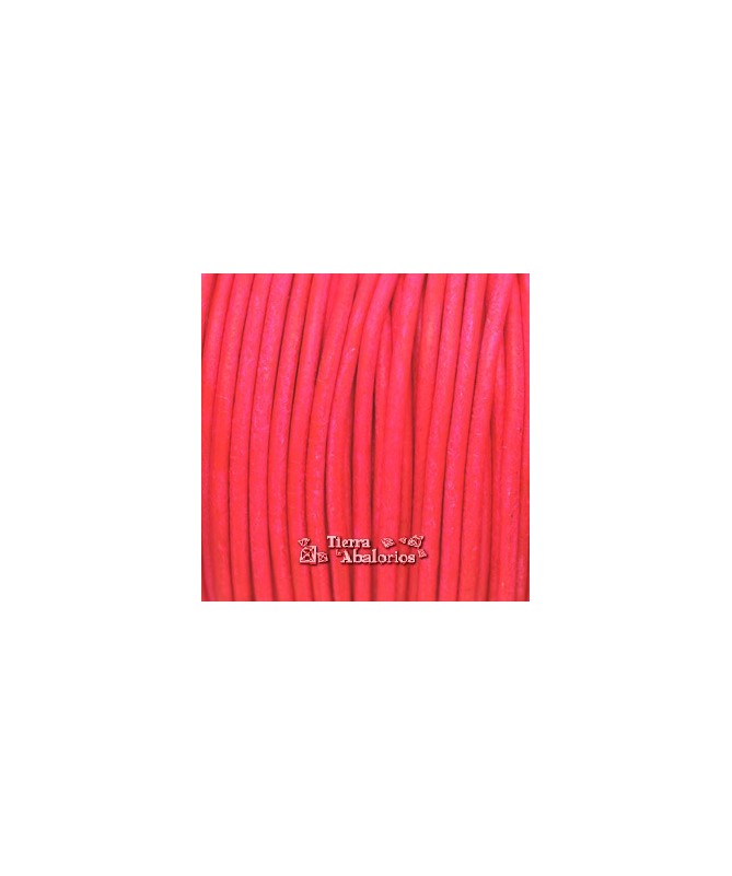 Cordón de Cuero 2,5mm Rosa Fluorescente