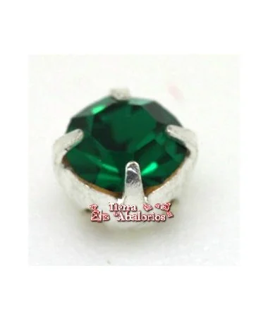 Chatón Engastado Swarovski SS16, Esmeralda