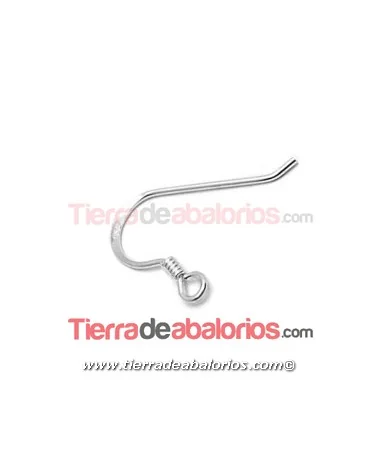 Pendiente Hippy con Muelle, Plata de Ley