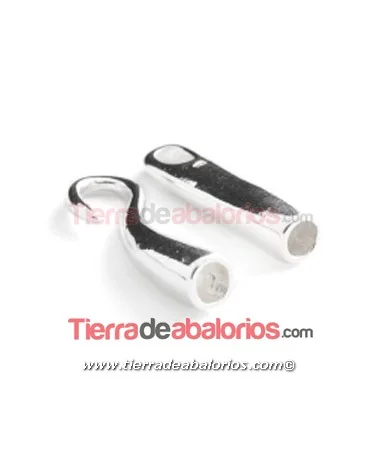 Cierre de Gancho Agujero 6mm, Plata de Ley Cierre de Gancho Agujero 6mm, Plata de Ley