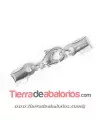 Mosqueton 10mm con Anillas y Terminales 5x4mm - Plateado