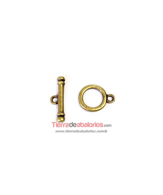 Cierre Aro 12mm con Palo, Oro Viejo