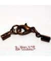 Mosqueton 10mm con anillas y terminales 5x4mm - Cobre