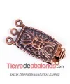 Cierre 3 Anillas 24x10mm, Cobre
