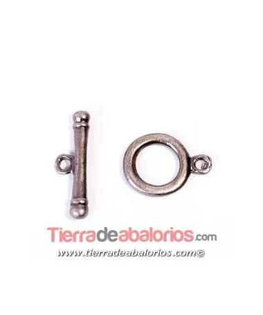 Cierre Aro 12mm con Palo, Plata Vieja