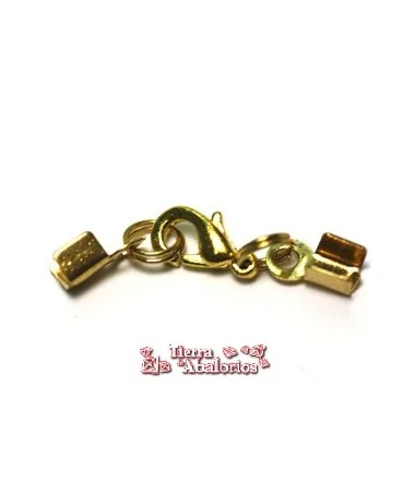 Mosqueton 10mm con anillas y terminales 5x4mm - Oro Viejo Mosqueton 10mm con anillas y terminales 5x4mm - Oro Viejo