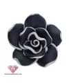 Flor Resina 30mm Agujero 1,5mm, Negro