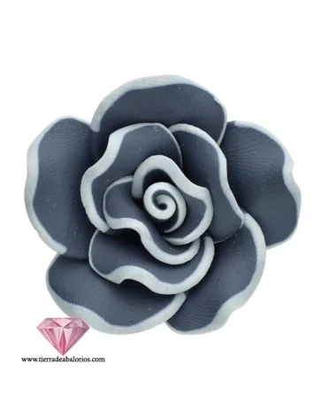 Flor Resina 30mm Agujero 1,5mm, Gris