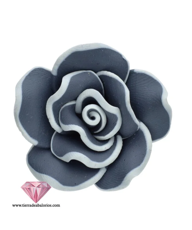 Flor Resina 30mm Agujero 1,5mm, Gris
