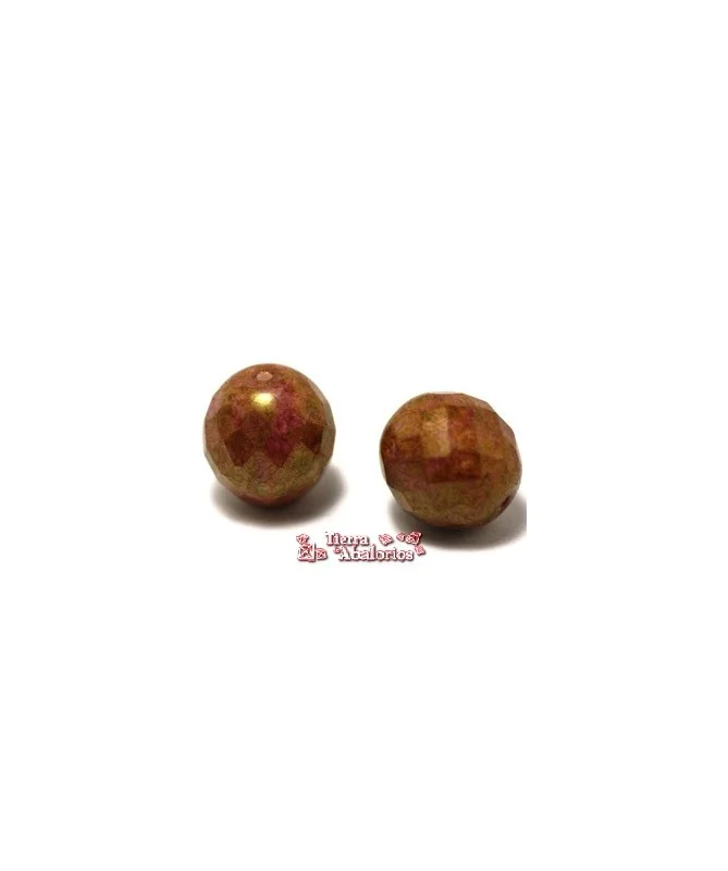 Facetada 14mm Rosa Picasso