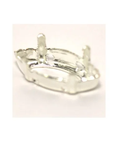 Engaste Navette 15x7mm Plateada