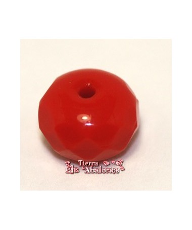 Donut facetado 6x7mm - Rojo