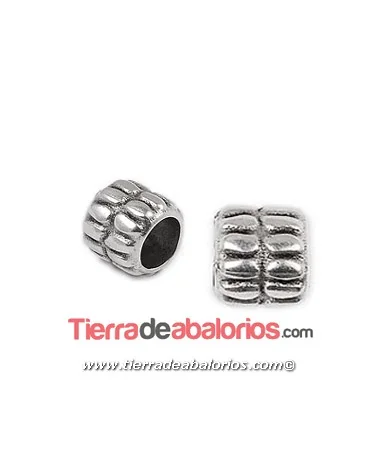 Entrepieza Tubo 15x13mm Agujero 11mm, Plateada Entrepieza Tubo 15x13mm Agujero 11mm, Plateada