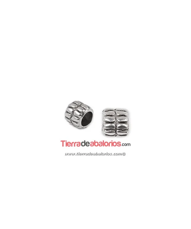 Entrepieza Tubo 15x13mm Agujero 11mm, Plateada