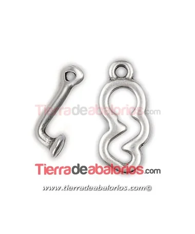 Cierre Nube, Aro 30mm - Palo 20mm, Plateado Cierre Nube, Aro 30mm - Palo 20mm, Plateado