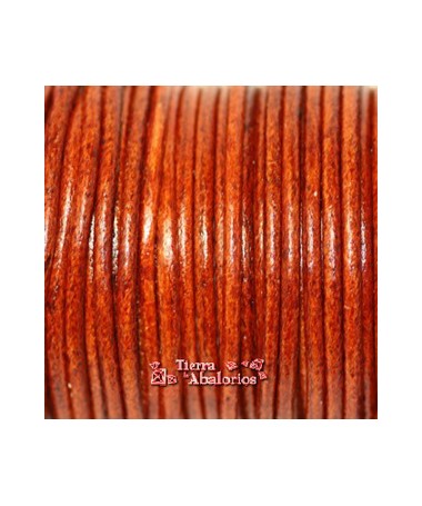 Cordón de Cuero 2mm - Teja