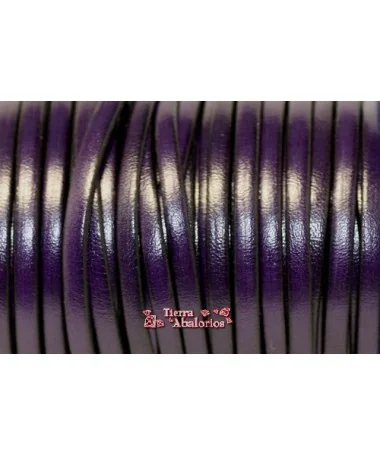 Cuero plano Vaquetilla 5x2mm - Morado