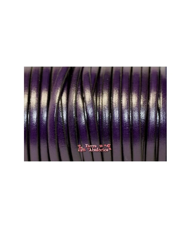Cuero plano Vaquetilla 5x2mm - Morado