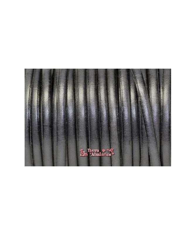 Cuero plano Vaquetilla 5x2mm - Gris