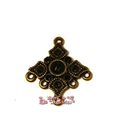 Colgante Filigrana para Pendiente 28x25mm, Oro Viejo