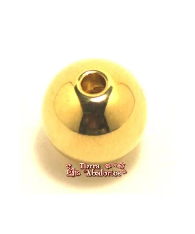 Bola 12mm Agujero 2,2mm Dorado Brillante