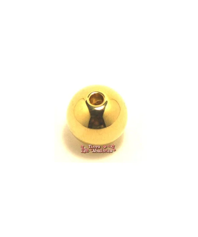 Bola 12mm Agujero 2,2mm Dorado Brillante