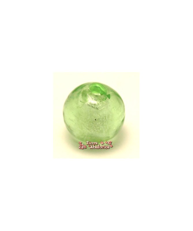 Cristal Veneciano Bola 12mm Agujero 1,8mm, Light Green