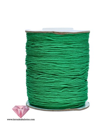 Cordón de Algodón Trenzado Brillante 1mm - Verde Hierba