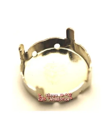 Engaste para Rivoli de 16mm Plateado Engaste para Rivoli de 16mm Plateado