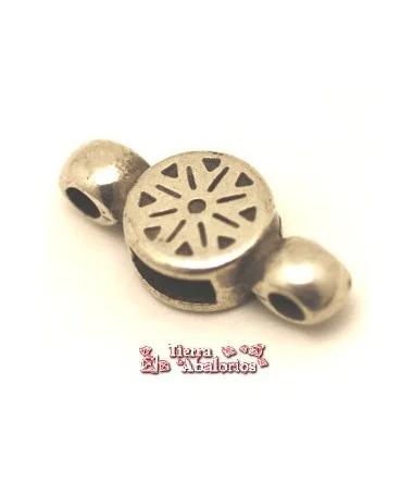 Pasador 9mm Aguero 6x3mm, anillas a los lados 2mm, Plateado