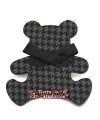 Imperdible Oso 55x46mm, Gris y Negro