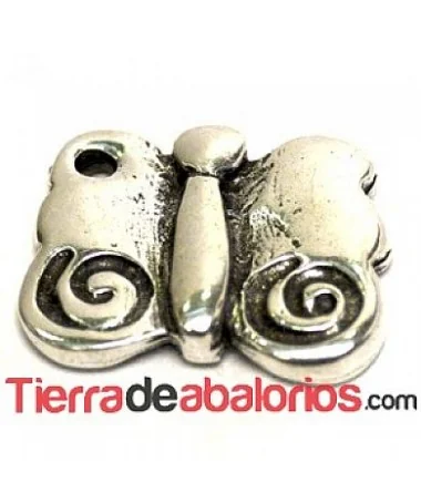 Mariposa Colgante 22x15mm - Plateada