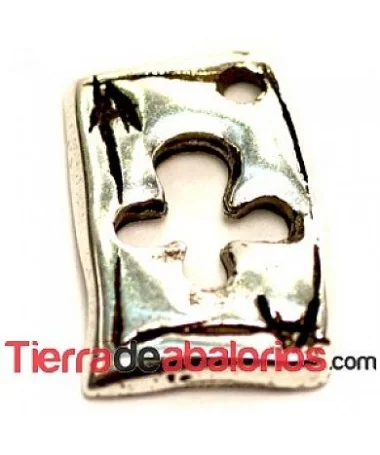 Naipe Colgante As de Trebol 12x10mm - Plateado